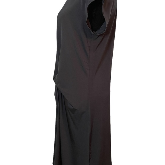 H by Halston, front twist knot dress, black, size small - Picture 4 of 8